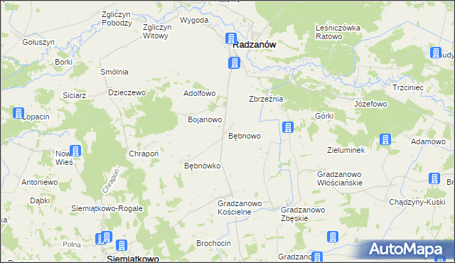 mapa Bębnowo, Bębnowo na mapie Targeo