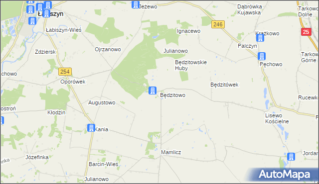 mapa Będzitowo, Będzitowo na mapie Targeo