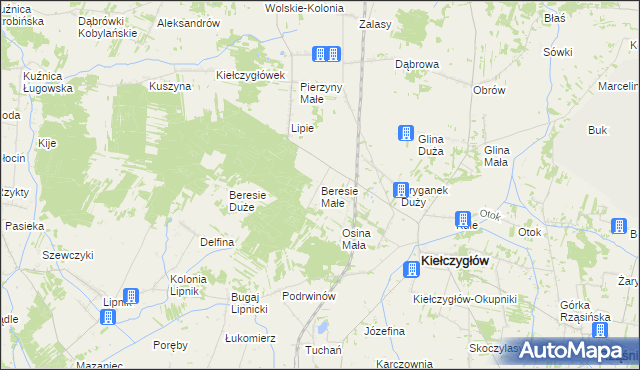 mapa Beresie Małe, Beresie Małe na mapie Targeo