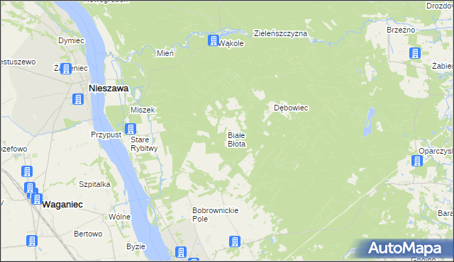 mapa Białe Błota gmina Bobrowniki, Białe Błota gmina Bobrowniki na mapie Targeo