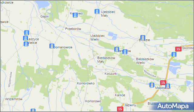 mapa Biedaszków Mały, Biedaszków Mały na mapie Targeo