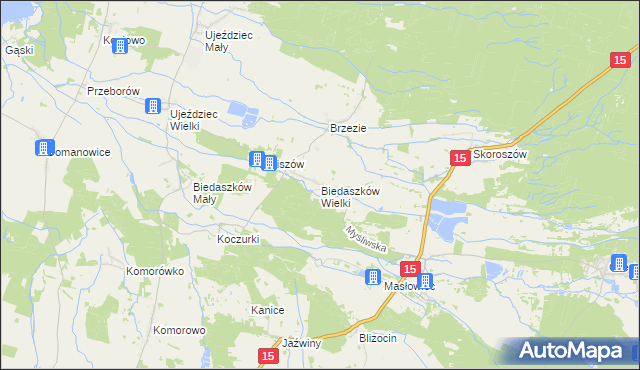 mapa Biedaszków Wielki, Biedaszków Wielki na mapie Targeo