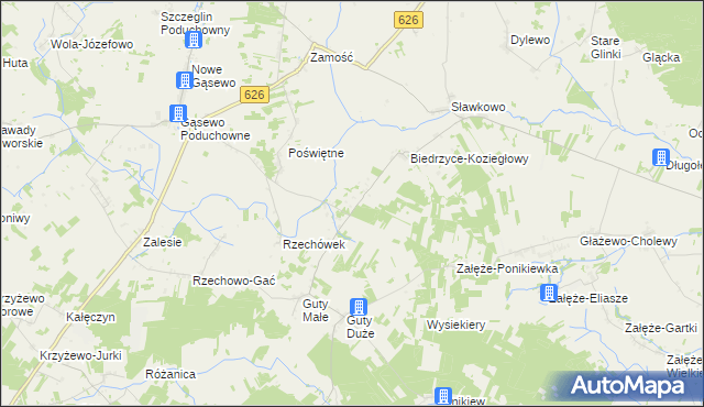 mapa Biedrzyce-Stara Wieś, Biedrzyce-Stara Wieś na mapie Targeo