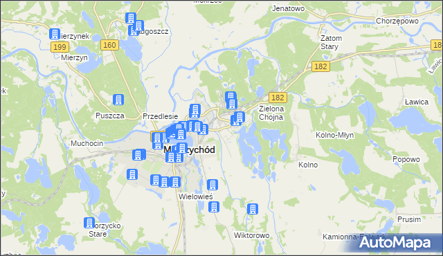 mapa Bielsko gmina Międzychód, Bielsko gmina Międzychód na mapie Targeo