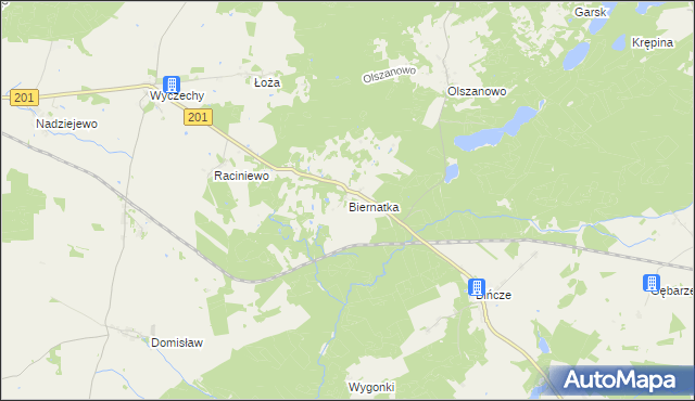 mapa Biernatka, Biernatka na mapie Targeo