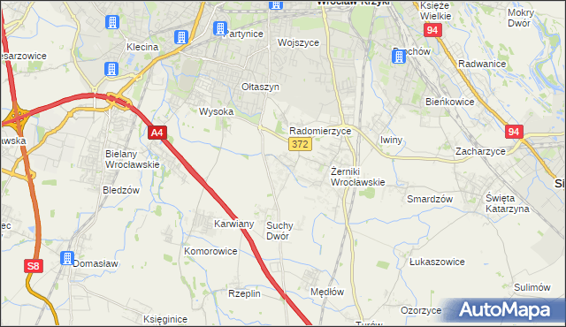 mapa Biestrzyków, Biestrzyków na mapie Targeo