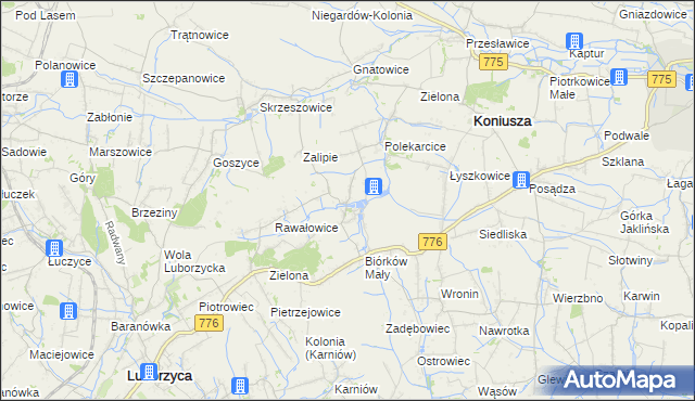 mapa Biórków Wielki, Biórków Wielki na mapie Targeo