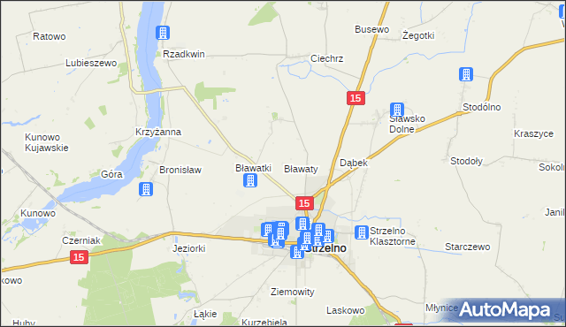 mapa Bławaty, Bławaty na mapie Targeo