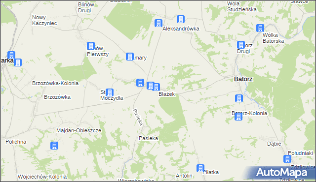 mapa Błażek, Błażek na mapie Targeo