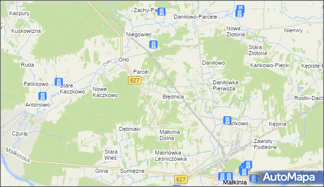 mapa Błędnica, Błędnica na mapie Targeo