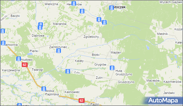 mapa Błotki, Błotki na mapie Targeo