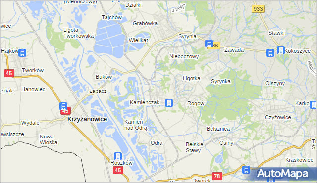 mapa Bluszczów, Bluszczów na mapie Targeo