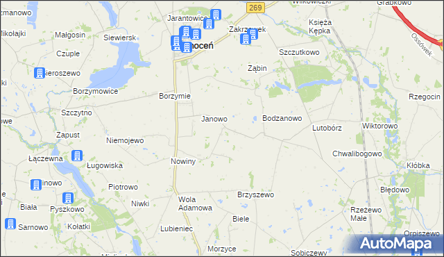 mapa Bodzanówek gmina Choceń, Bodzanówek gmina Choceń na mapie Targeo