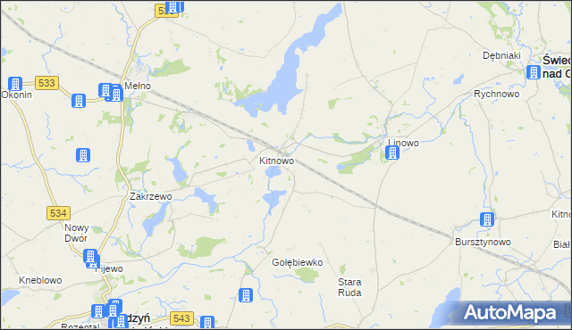 mapa Boguszewo gmina Gruta, Boguszewo gmina Gruta na mapie Targeo