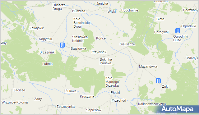 mapa Bokinka Pańska, Bokinka Pańska na mapie Targeo