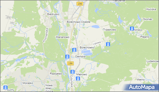 mapa Bolechówko, Bolechówko na mapie Targeo