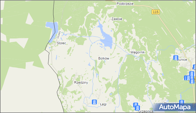 mapa Bolków gmina Dobra (Szczecińska), Bolków gmina Dobra (Szczecińska) na mapie Targeo