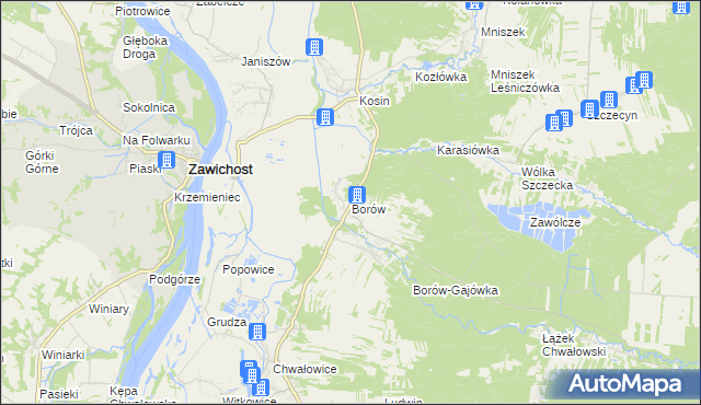 mapa Borów gmina Annopol, Borów gmina Annopol na mapie Targeo