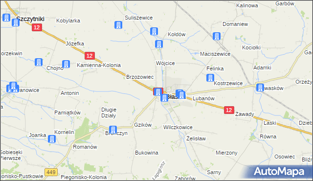 mapa Borysławice, Borysławice na mapie Targeo