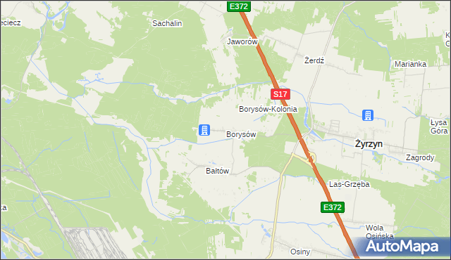 mapa Borysów, Borysów na mapie Targeo