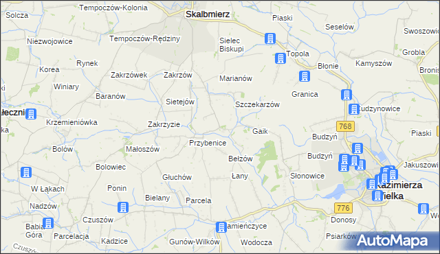 mapa Boszczynek, Boszczynek na mapie Targeo