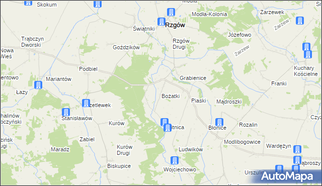 mapa Bożatki, Bożatki na mapie Targeo