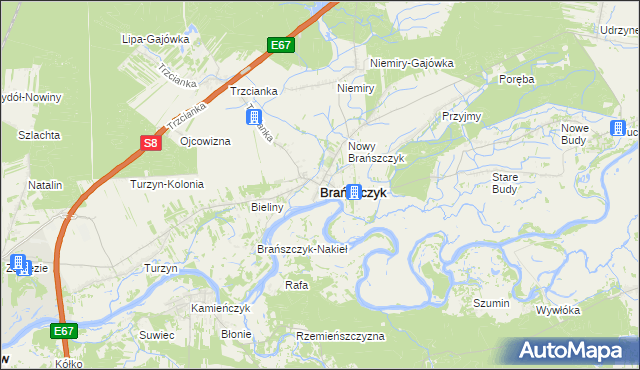 mapa Brańszczyk, Brańszczyk na mapie Targeo