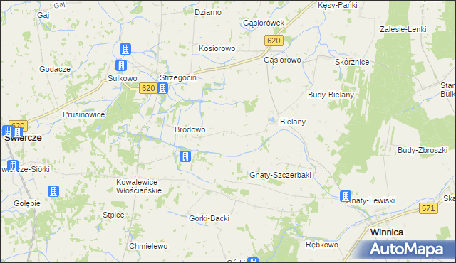 mapa Brodowo-Bąboły, Brodowo-Bąboły na mapie Targeo