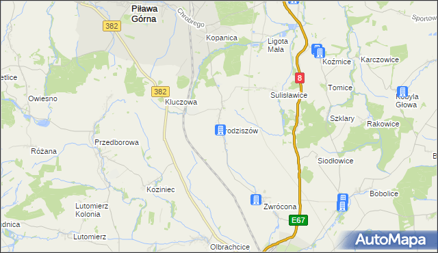 mapa Brodziszów, Brodziszów na mapie Targeo