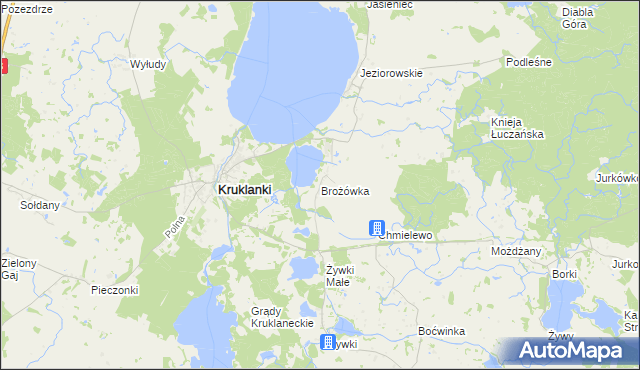 mapa Brożówka, Brożówka na mapie Targeo