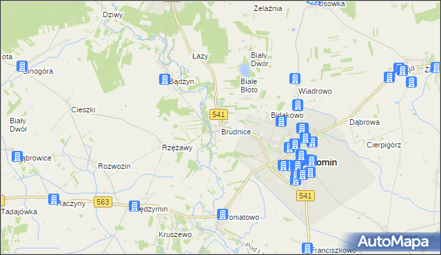 mapa Brudnice, Brudnice na mapie Targeo