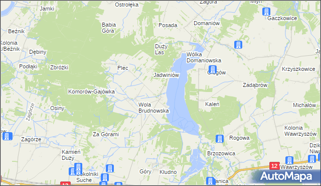 mapa Brudnów, Brudnów na mapie Targeo