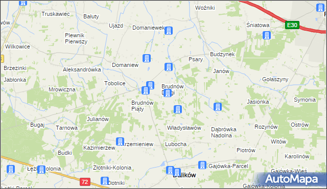 mapa Brudnów Trzeci, Brudnów Trzeci na mapie Targeo