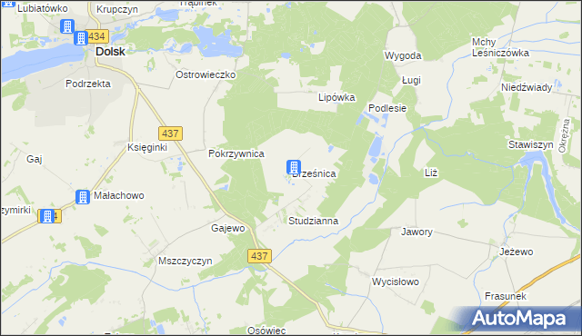 mapa Brześnica, Brześnica na mapie Targeo