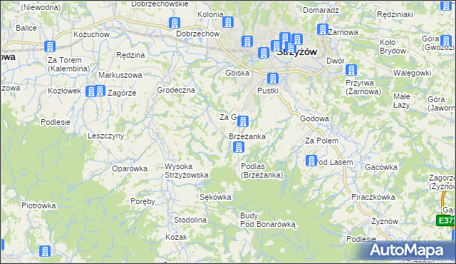 mapa Brzeżanka, Brzeżanka na mapie Targeo