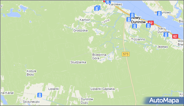 mapa Brzezinna Góra, Brzezinna Góra na mapie Targeo