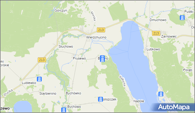 mapa Brzyno, Brzyno na mapie Targeo