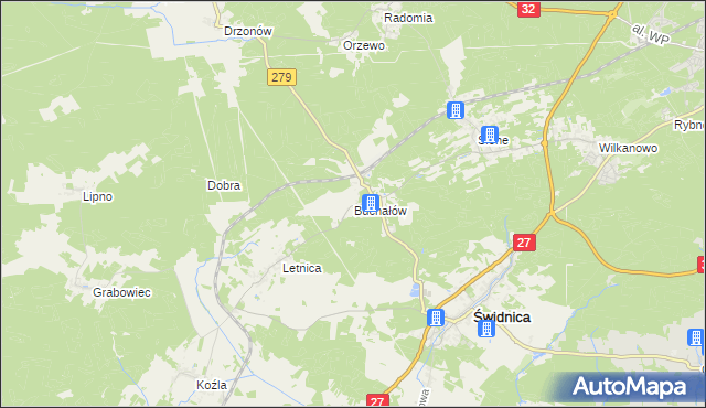 mapa Buchałów, Buchałów na mapie Targeo