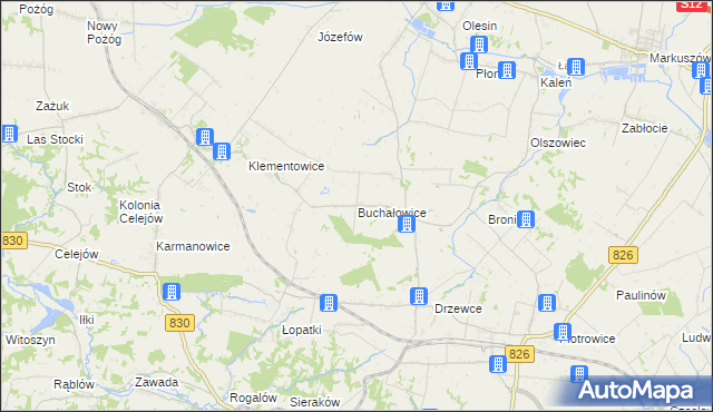 mapa Buchałowice, Buchałowice na mapie Targeo