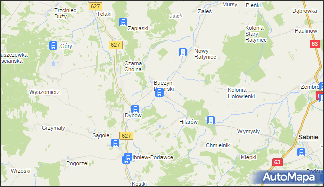 mapa Buczyn Szlachecki, Buczyn Szlachecki na mapie Targeo