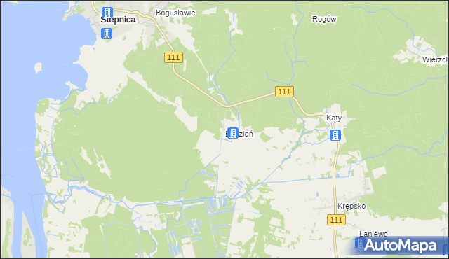 mapa Budzień, Budzień na mapie Targeo