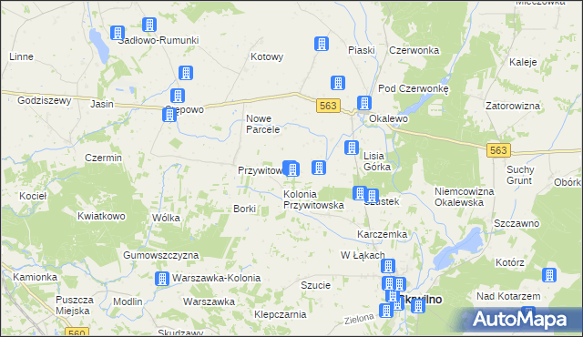 mapa Budziska gmina Skrwilno, Budziska gmina Skrwilno na mapie Targeo