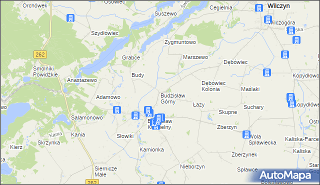 mapa Budzisław Górny, Budzisław Górny na mapie Targeo