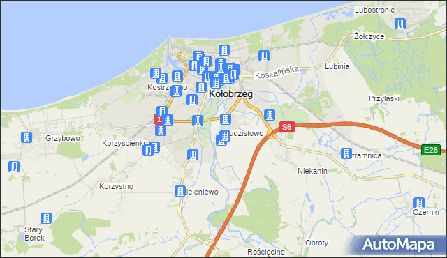 mapa Budzistowo, Budzistowo na mapie Targeo