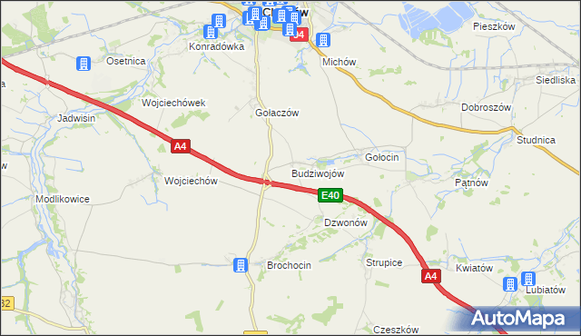 mapa Budziwojów, Budziwojów na mapie Targeo