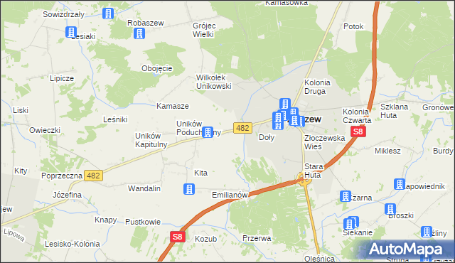 mapa Bujnów, Bujnów na mapie Targeo