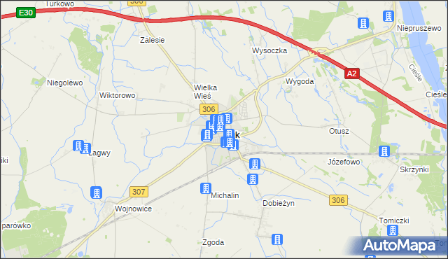 mapa Buk powiat poznański, Buk powiat poznański na mapie Targeo