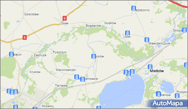 mapa Buków gmina Żarów, Buków gmina Żarów na mapie Targeo