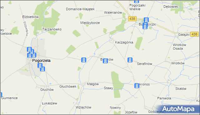 mapa Bułaków, Bułaków na mapie Targeo