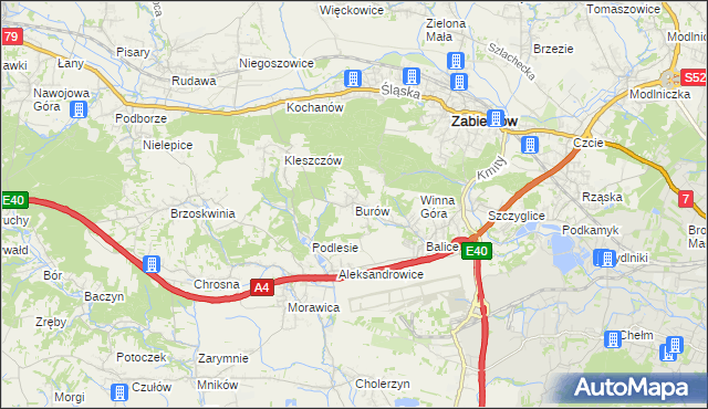 mapa Burów, Burów na mapie Targeo